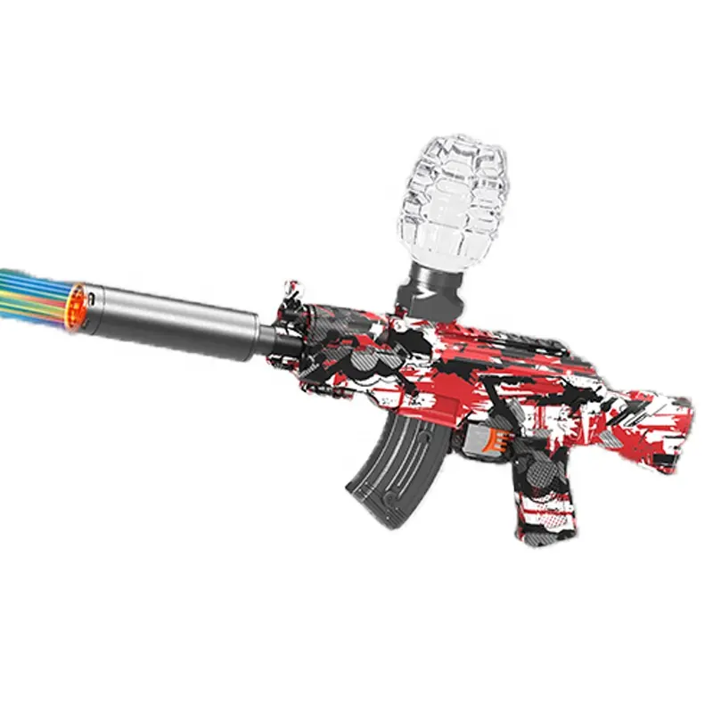Blaster de bola de gel elétrica para jogos ao ar livre, pistola de tiro automática Ak47 para paintball, bomba de água, arma de brinquedo para crianças e adultos