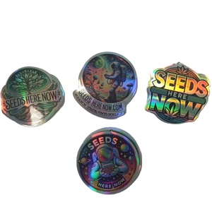 定制防水模切圆形小标签乙烯基光泽包装贴纸印刷标志标签 - Product Image 3