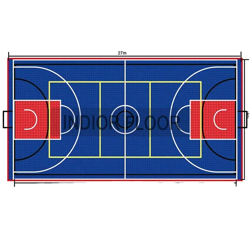 Panama-nuevo producto, 30cm, enclavamiento, portátil, para baloncesto, cancha deportiva, suelo de baloncesto temporal, azulejos de polipropileno