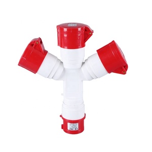 <strong>3</strong> Way Power <strong>Splitter</strong> Socket 5 Pin 380V 16A Industrial Y Shape Multi Plug Socket 1015 Outlet One <strong>Input</strong> Three <strong>Output</strong> - Product Image 4