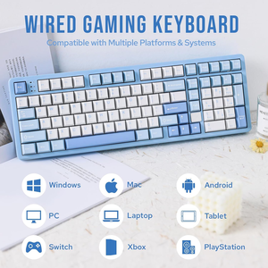 Venta de fábrica LEOBOG Hi98 Pro Teclado mecánico inalámbrico de aluminio con cable BT para juegos RGB Teclado con junta program - Product Image 4