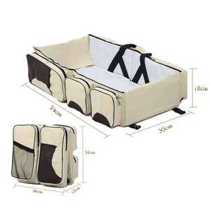 Chất Lượng Cao Tùy Chỉnh Xách Tay Bé Đi Du Lịch Giường Gấp Bé Giường Cũi Với Cách Nhiệt Polyester Ba Lô Túi - Product Image 3