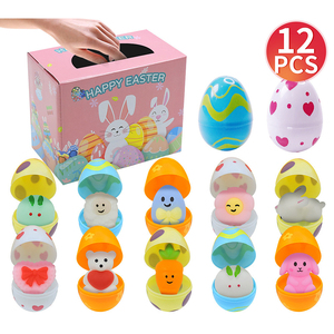 Toptan paskalya yumurta DIY tutam mutlu saklama kutusu baskılı paskalya için açık yumurta kabuğu çekiliş kör kutu - Product Image 2