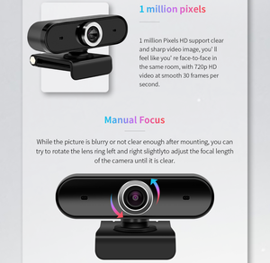 720p Plug-and-Play USB Web <strong>Camera</strong> with 1/6&quot; CMOS <strong>Sensor</strong> Mini Laptop Webcam with Built-in Microphone Fixed Focus for Skype - Product Image 4