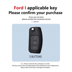 4D63/4D60 Chip Flip Remote Control Metal Silicone Car <strong>Key</strong> for <strong>Ford</strong> Focus 3 <strong>2</strong> Mondeo Fiesta <strong>Key</strong> Fob Case 3 Button 80/40 Bit - Product Image 3