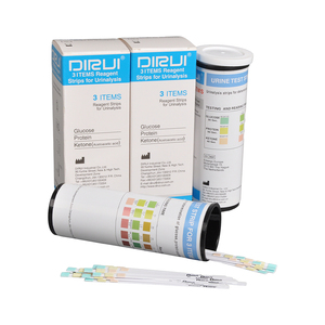 Tıbbi teşhis İdrar diyaliz Test şeritleri 3 parametreler glikoz/Protein/keton İdrar Test kitleri