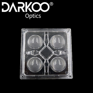 90MM wasserdichte LED-Reflektor linse für den Außenbereich Array PC PMMA 4 IN 1 60-W-LED-Multi-Array-Objektiv Optische Instrumente