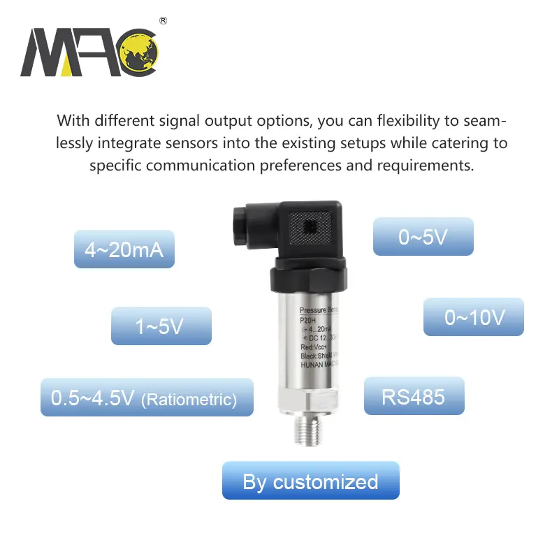 Промышленный 4-20ma 0-250 бар Mpa 0-100psi цифровой масляный воздушный датчик гидравлического давления датчик датчика давления по заводской цене