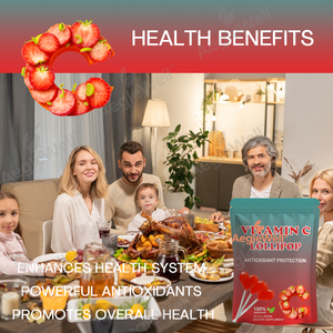 एगलेवेल विटामिन सी लॉलीपॉप एंटीऑक्सिडेंट संरक्षण स्ट्रॉबेरी स्वाद मल्टीविटामिन लोलिपोक वयस्क और बच्चे के लिए - Product Image 3