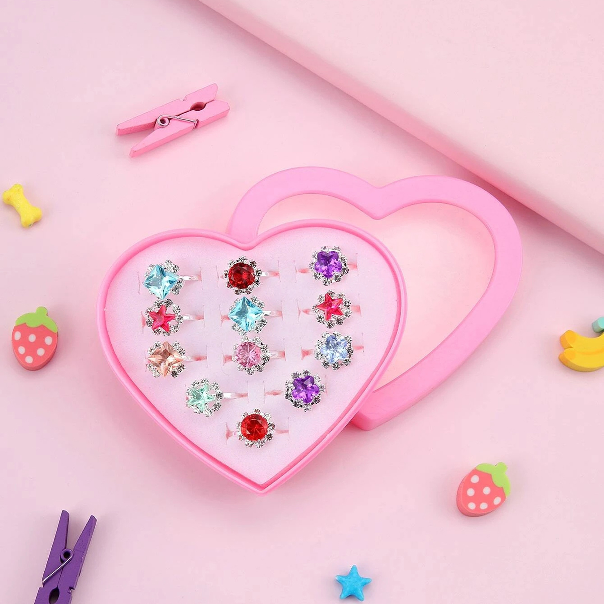 12pcs ring with Pink box