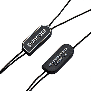 Sello de cuerda de plástico Etiqueta de bloqueo Diseño personalizado Prenda personalizada Logotipo de marca 3D Cadena de etiqueta colgante - Product Image 2