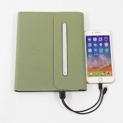 Cuaderno promocional de negocios A5 impreso personalizado para hacer Bloc de notas adhesivo cuaderno multifunción con carga inalámbrica - Product Image 3