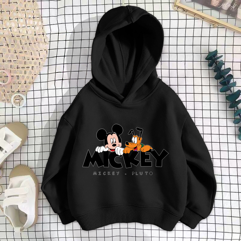Black puppy mickey mouse sweatshirt