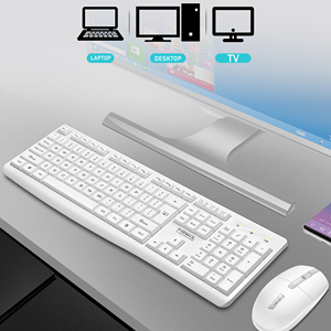 Combo de teclado y ratón inalámbricos clásicos de tamaño completo, conjunto de 104 teclas para uso en oficina, productos de idiomas globales personalizados en stock - Product Image 5