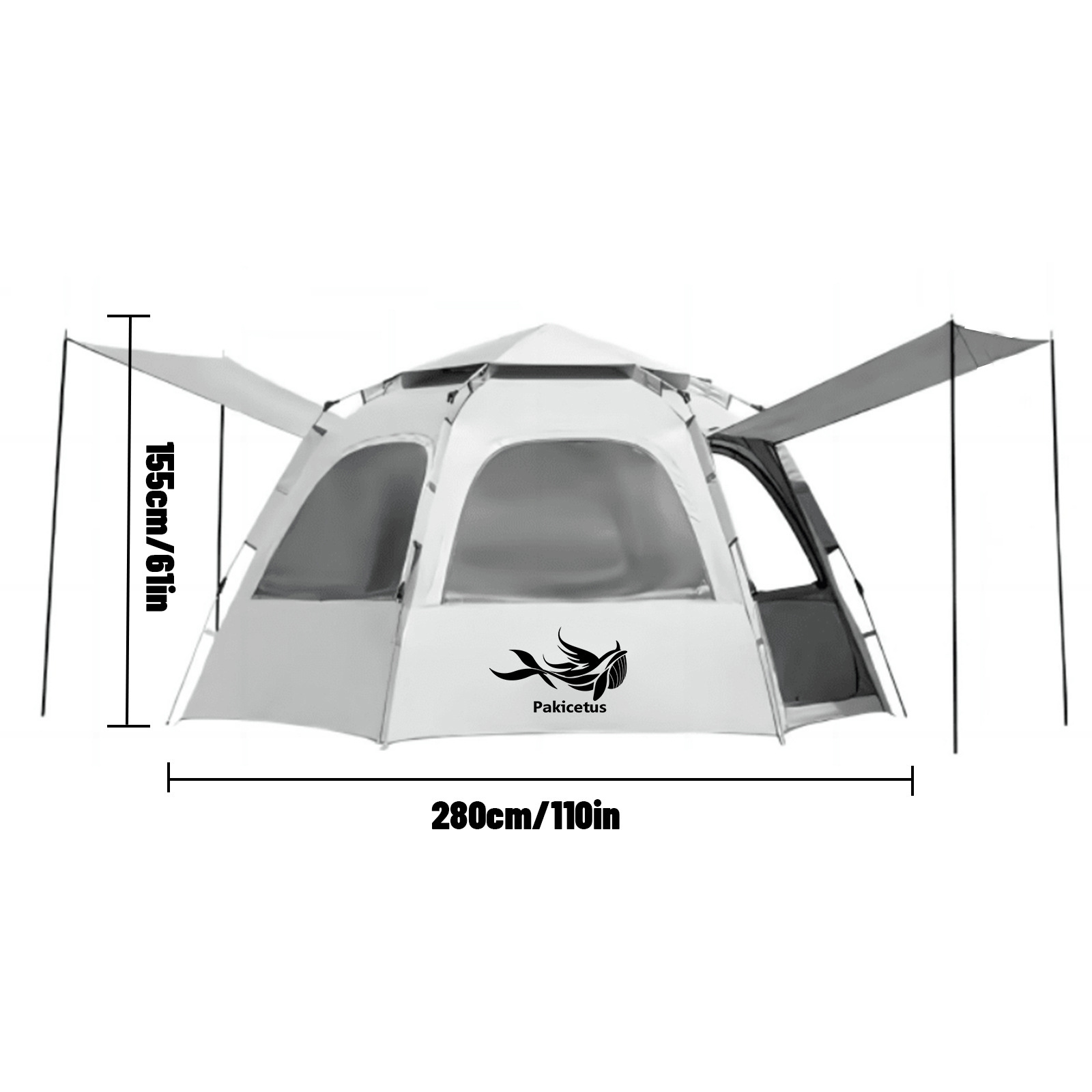 Large hexagonal tent
