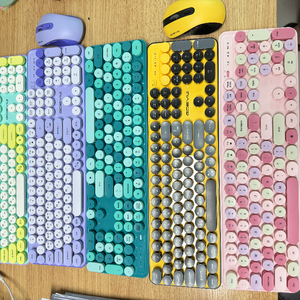 Oem Custom Office Retro <strong>Multimedia</strong> Gaming <strong>Keyboard</strong> Mouse Combos Round Keycap Wireless <strong>Keyboard</strong> and Mouse Set - Product Image 6