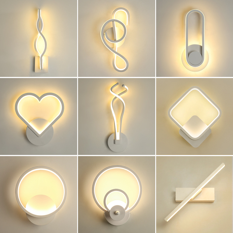 Wandlamp Slaapkamer Woonkamer Achtergrond Wandlampen Modern Minimalistisch Licht Luxe Trap Gangpad Creatie Lamp Wandlamp Bed