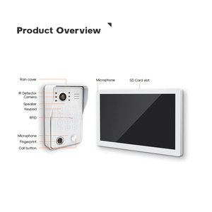 2 videoportero con cable intercomunicador 1080P AHD timbre con cámara de seguridad para Villa hogar Oficina apartamento - Product Image 3