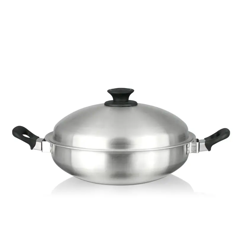 Factory Price Paella Pan 304 Stainless Steel Chinese Cooking Steaming Queen Stirfry Woks
