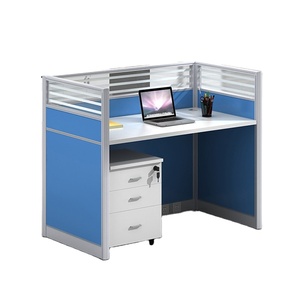 Tavolo a forma di E da scrivania per Computer da ufficio per persona singola dal Design semplice moderno per mobili da ufficio con armadietto - Product Image 1