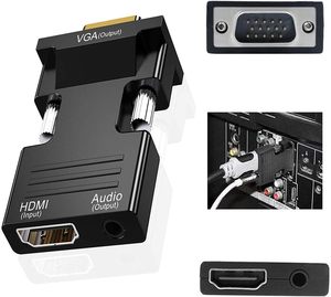 HD to VGA Adapter HD to VGA <strong>Audio</strong> <strong>Output</strong> Cable <strong>Computer</strong> Set-top Box Converter Connector Adapter