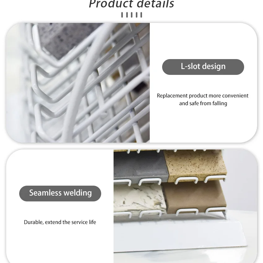 Factory Direct Countertop Display For Mosaic Showroom Tile Quartz Stone Marble Display Rack Stand
