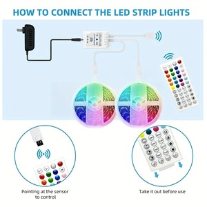 Smart RGB Music <strong>LED</strong> Strip <strong>Light</strong> with SMD <strong>5050</strong> RGB Bluetooth Intelligent APP 44 Key Remote Control 5V 12V <strong>LED</strong> <strong>Light</strong> Strip