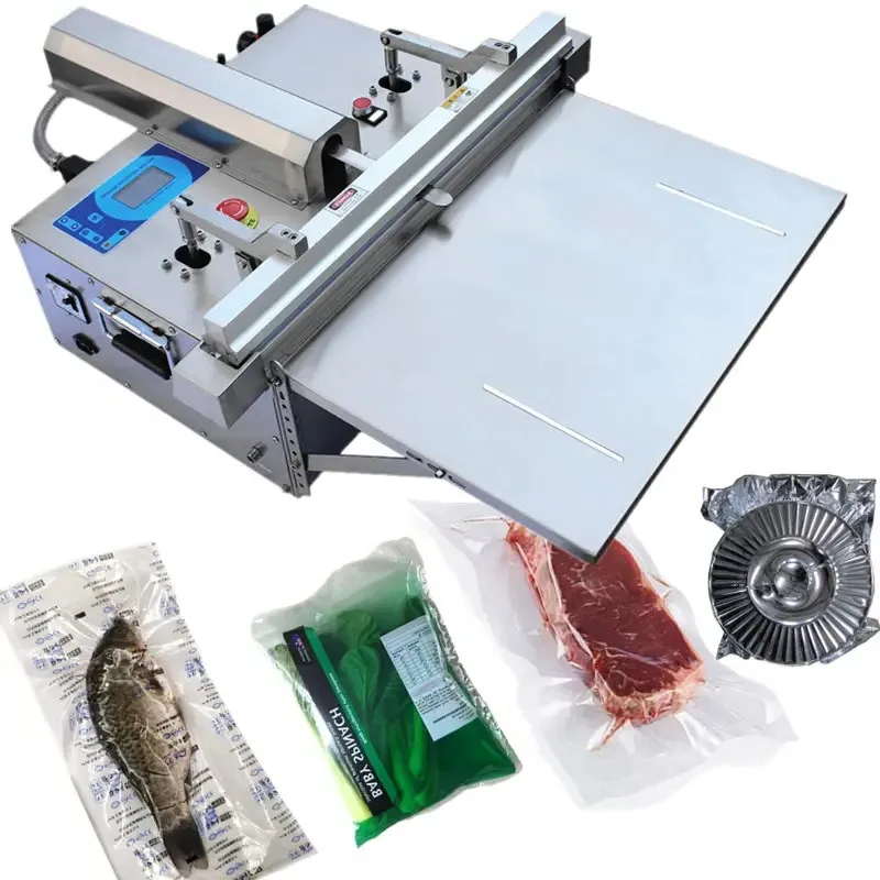 DZQ-450EO automatique contrôle numérique viande poisson fruits légumes gaz remplissage scellant sous vide Machine pour l'emballage alimentaire