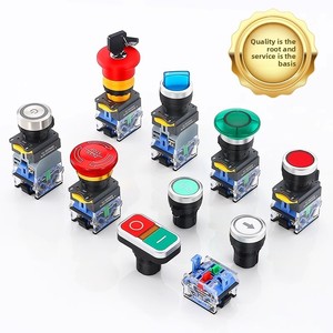 Yijia LA38-11E/S/EZ işıklı paslanmaz çelik basmalı düğme anahtarı 22mm kendinden kilitleme ve kendinden ayarlı dairesel anahtar - Product Image 3