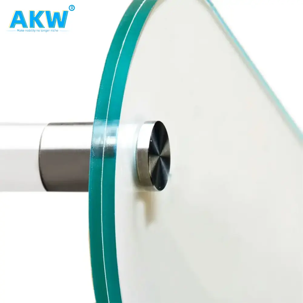 AKW Acero inoxidable 304/201 Montaje en pared Separadores de señales de vidrio ajustables Espaciador para vidrio