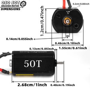 RCXAZ 030 050 <strong>RC</strong> Motor Brushed 50T 60T 66T 88T <strong>RC</strong> Parts for 1/24 <strong>RC</strong> Crawler Axial SCX24 AXI90081 AXI00002 AXI00004 Gladiator - Product Image 3