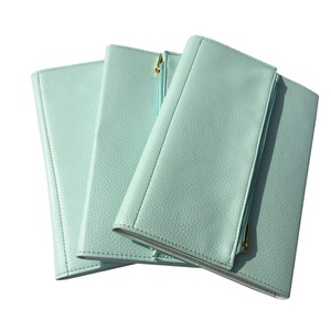 Personalizado de papel de bloc de notas insertar PU Carpeta de diario de las mujeres portátil con bolsillo con cremallera - Product Image 1
