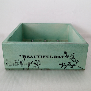 Nhỏ màu gỗ Thùng mà không có nắp thùng khay với biểu tượng tùy chỉnh Lưu trữ Organizer rắn gỗ thanh hộp planter cho hiển thị, nhà - Product Image 4