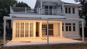 Custom Sun Shading and Rainproof Pergola Sliding Porch Awning Folding <strong>Patio</strong> Cover Roof System Automatic Retractable Pergola <strong>PVC</strong> - Product Image 4