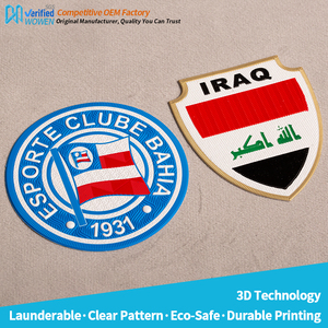 Bán buôn bóng đá vá đội vá 3D tùy chỉnh Flock Silicone TPU truyền nhiệt nhãn cao su Sticker vá cho thể thao mặc - Product Image 3