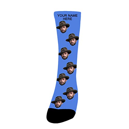 custom print socks crew fashion funky face socks personalized photo design crew socks men women