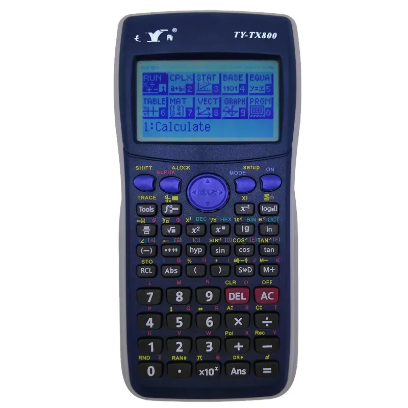 Nuevo estilo venta al por mayor TY-TX800 funciones tipos de la celosía de calculadora gráfica la escuela calculadoras para la venta