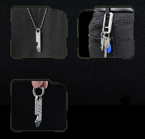Advanced Titanium Alloy Pocket <strong>Tool</strong> with Pry Bar and Screwdriver Bits for Quick Repairs - Product Image 5