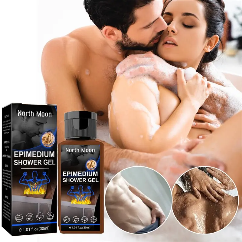 30ml Epimedium Dusch gel Geruch entfernen private Teil Reinigung Ausdauer verbessernde Körper lotion für Männer