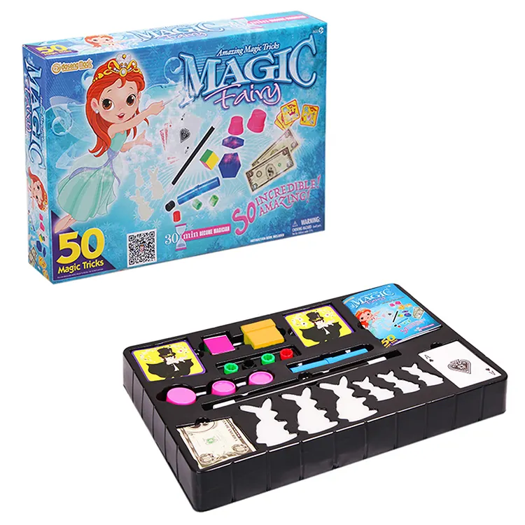 Fábrica direta venda personalizada perto de mágica trick 50 truques de mágica jogo conjuntos de dealers mágicos