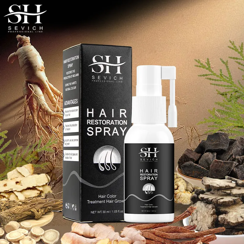 Herbal Restore White Hair a Color Natural Spray Cuidado del cabello Cure Tratamiento Tonic Growth Spray