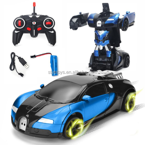 Гоночный игрушечный автомобиль с одной кнопкой, 1:18 масштаб, робот-трансформер