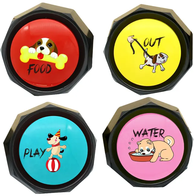 Botones de voz de sonido para perro mascota, para comunicación, grabación, fácil botón promocional, novedad