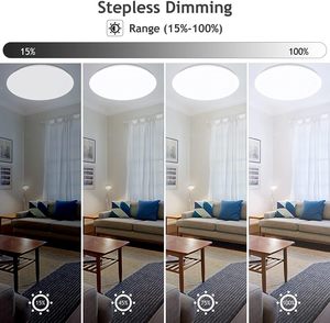 IP44 LED Ceiling <strong>Lights</strong> 1600LM 18W Bathroom <strong>Light</strong> with Remote Control <strong>Timer</strong> Function Waterproof Ceiling <strong>Light</strong> for Hallway - Product Image 3