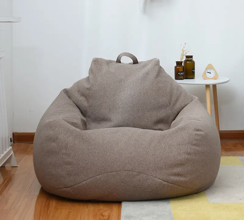 Puff de lino sin relleno para tumbona, Tatami, dormitorio, sala de estar, funda para sofá, sillas