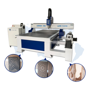 China Low Cost Woodworking <strong>CNC</strong> Wood <strong>Router</strong> with Side Rotary <strong>DSP</strong> <strong>A18</strong> 4 Axis System for Column Cylinder Engraving - Product Image 1
