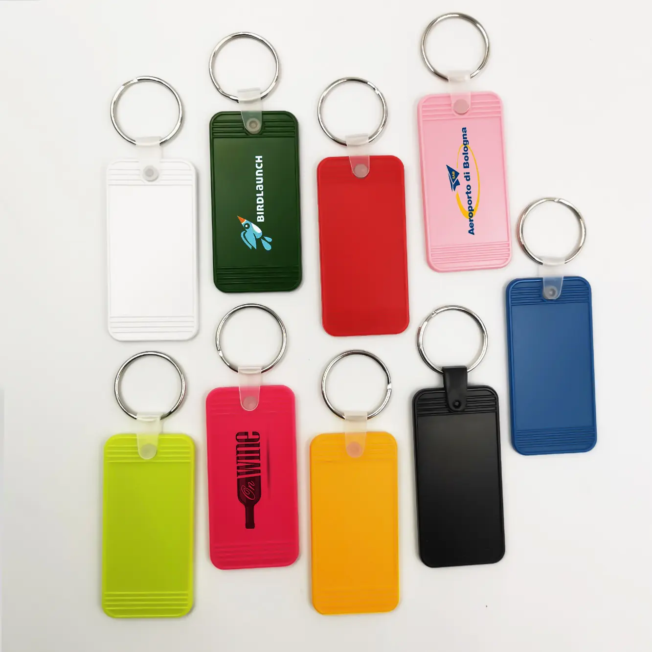 سلسلة مفاتيح بعلامة مفتاح فوب للفنادق فارغة بلاستيكية ترويجية مخصصة للهدايا
