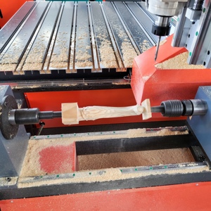 Máquina CNC de 4 ejes de un solo husillo con enrutador de carpintería de 8 ejes giratorios controlado por el sistema Syntec DSP - Product Image 5