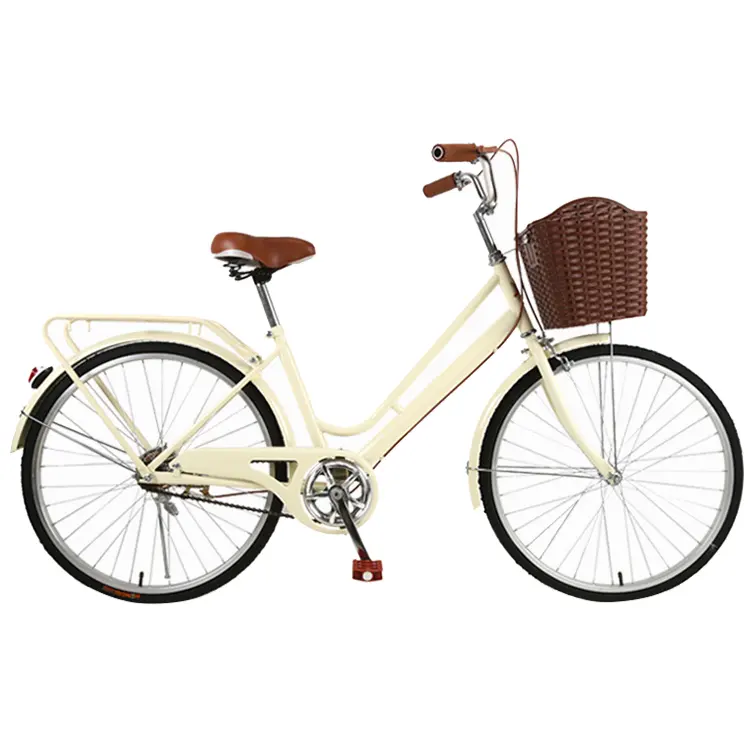 중국 공장 클래식 7 속도 여성용 도시 자전거 바구니/OEM 공유 자전거 복고풍 숙녀 성인 자전거