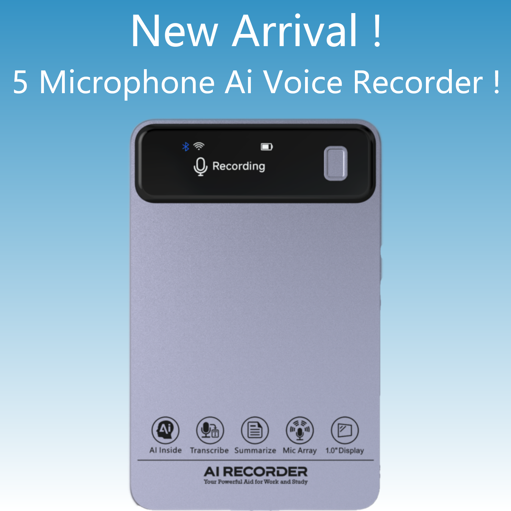 Grey - 64GB+54H+5MIC+0.96inch+TypeC+WiFi